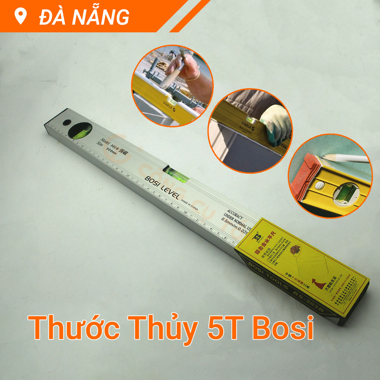 Thước thủy nivo Bosi các cỡ 20-60cm