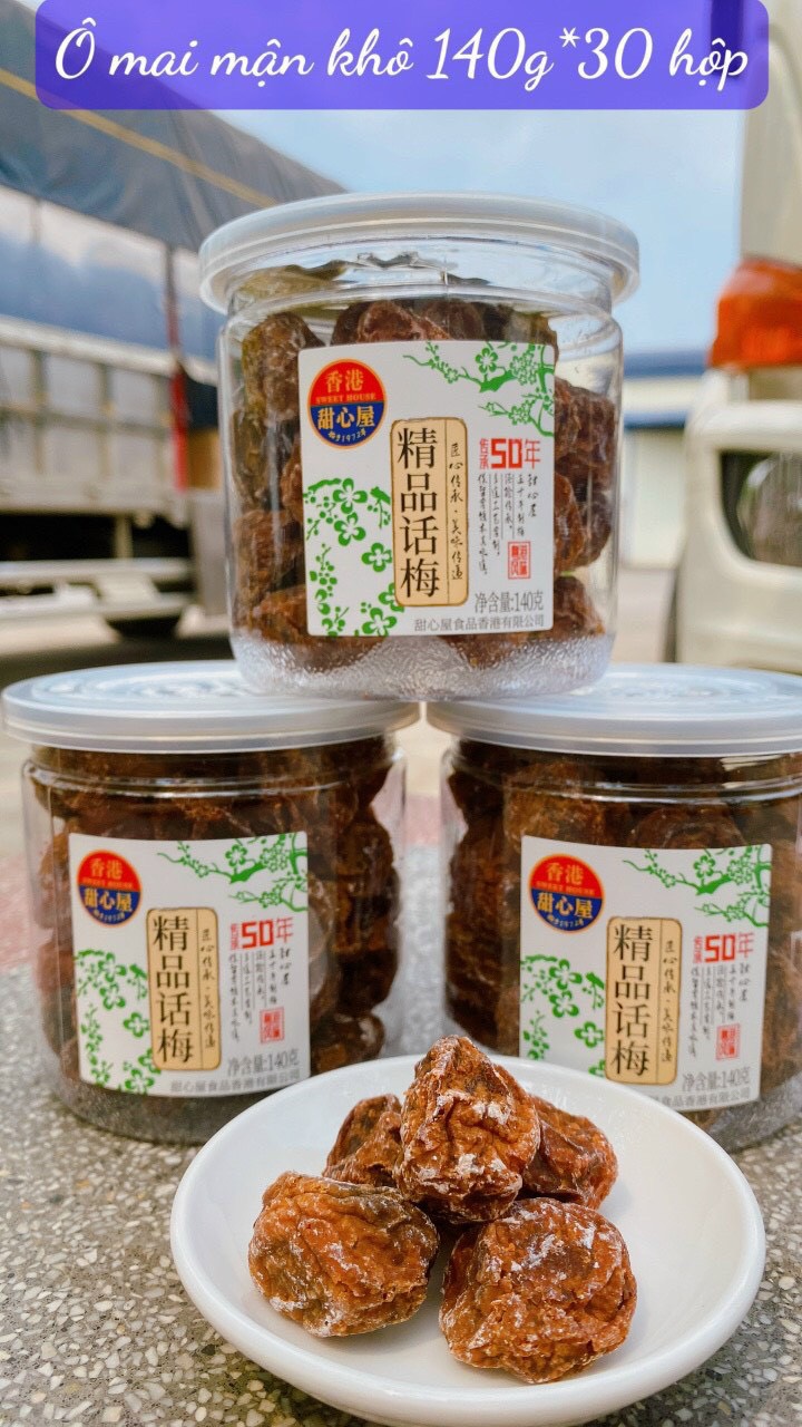 Ô mai xí muội nho/ trần bì/ mận/ chanh mật ong Sweet House HongKong, đồ ăn vặt omai ngon rẻ
