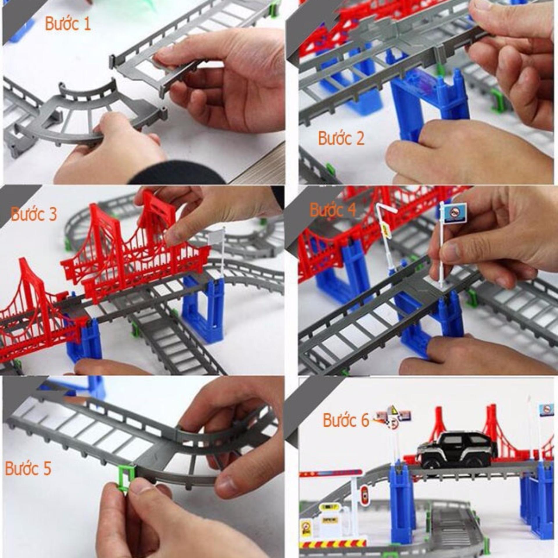 BỘ ĐỒ CHƠI Ô TÔ ĐƯỜNG RAY - LẮP RÁP ĐƯỜNG ĐUA