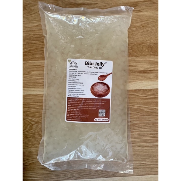 Trân châu 3q bibi jelly gói 2kg