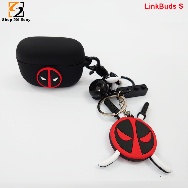 Sony LinkBuds S - Case ốp siêu anh hùng Deadpool kèm móc khóa (WF-LS900N)