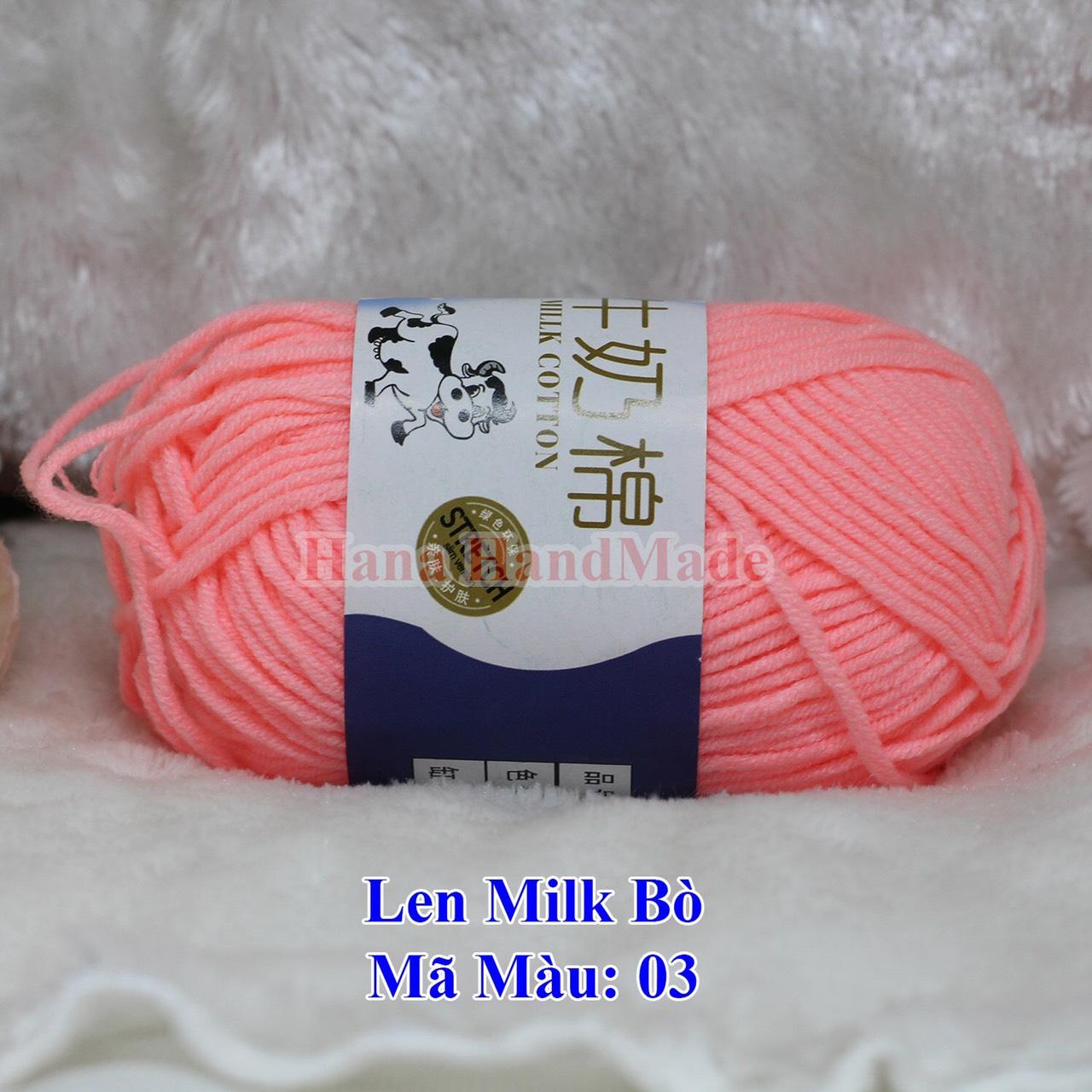 [HCM]Combo 4 cuộn Len milk bò ( màu tự chọn) + 1 kim móc