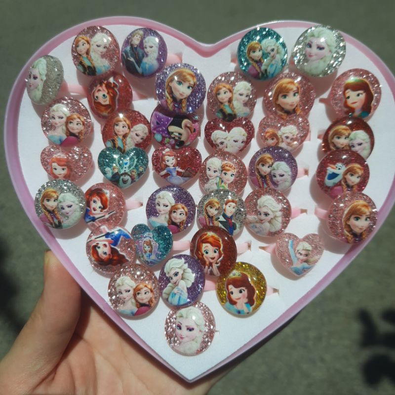 Set 5 Nhẫn Elsa Đáng Yêu Cho Bé Gái