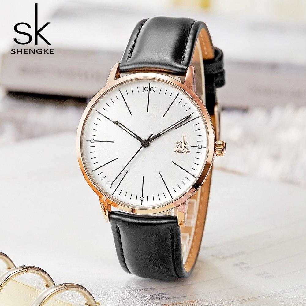Đồng hồ nam Shengke UK K8043G dây da