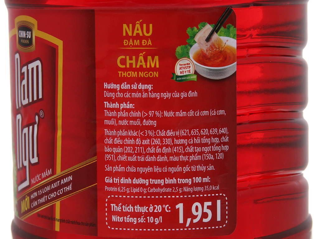 Nước mắm Nam Ngư 10 độ đạm bình 1,95 lít