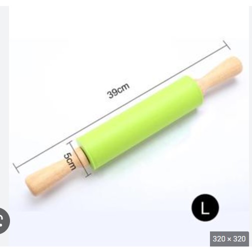 Cán bột silicon làm bánh có tay cầm