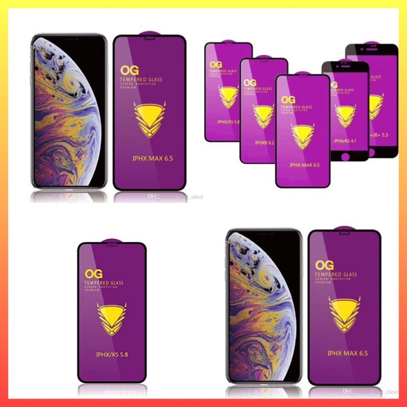 [HCM][HOT] KÍNH CƯỜNG LỰC OG FULL MÀN IPHONE 6G/ 6S / 7G / 8G (Hình thật)