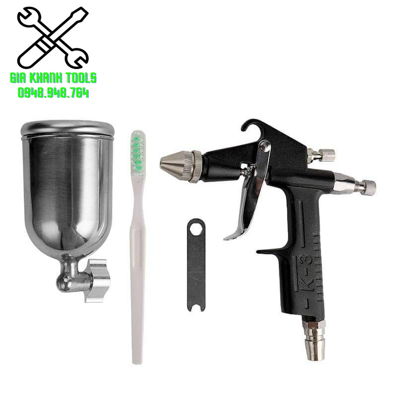 Súng phun sơn mini k3 đen cao cấp kapusi