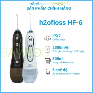 Máy tăm nước h2ofloss HF- 6 đầy đủ phụ kiện (túi cầm tay hộp đựng vòi phun vòi phun) thumbnail