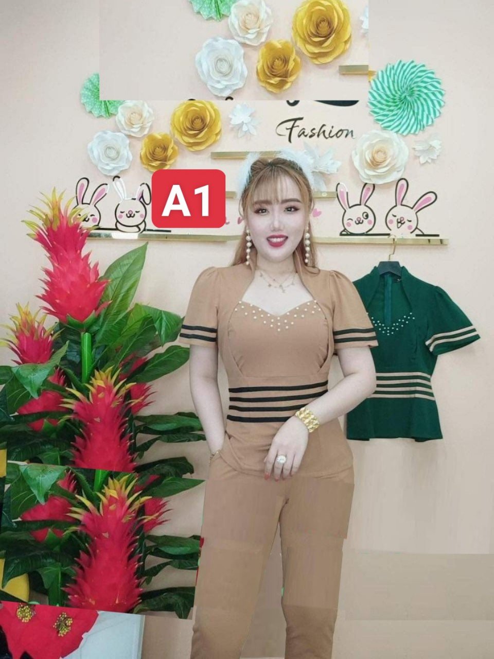Set bộ mặc nhà thun cát hàn quần dài