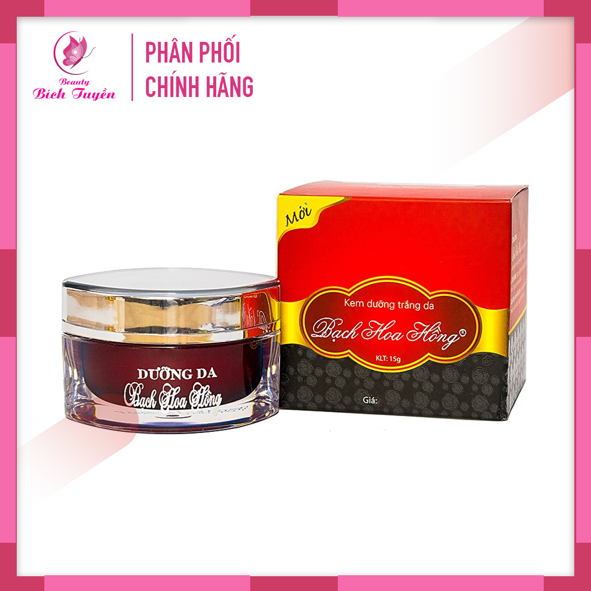 Kem dưỡng trắng da bạch hoa hong 15g mẫu mới
