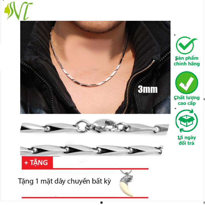 Dây chuyền nam phong cách nam dây chuyền phong cách hàn quốc dây chuyền phong cách hihop xài nước tốt Người Đẹp Vì Lụa