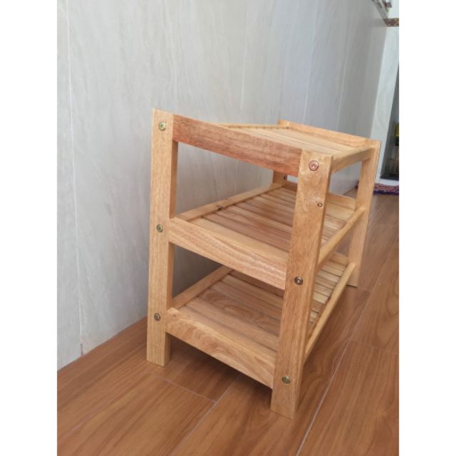 Kệ dép gỗ 60cm - 3 tầng