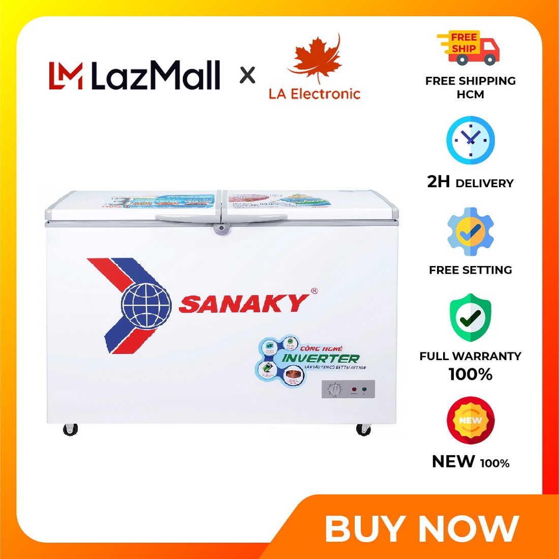 Tủ đông Sanaky 305 Lít VH-4099A3