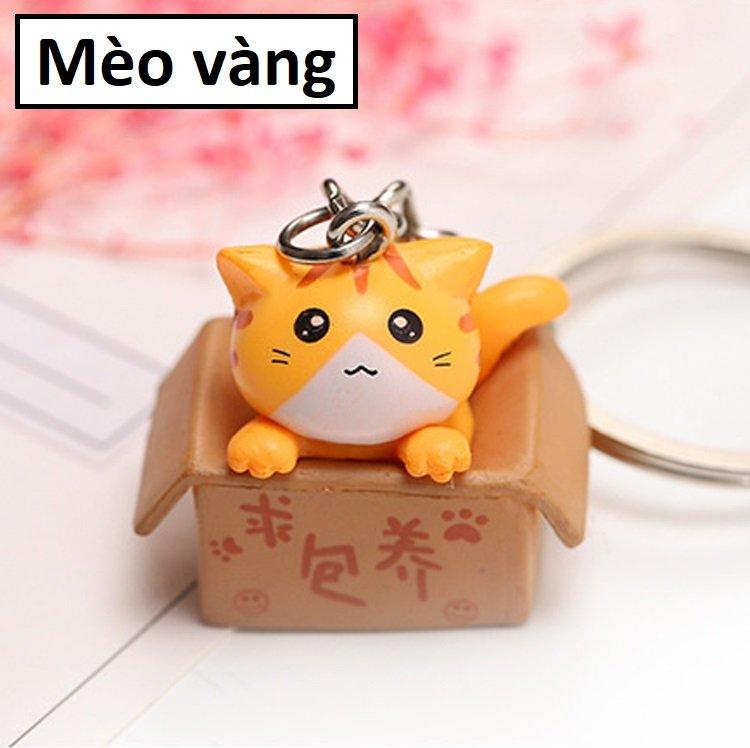[HCM]Móc khóa mèo hộp may mắn kiểu Nhật