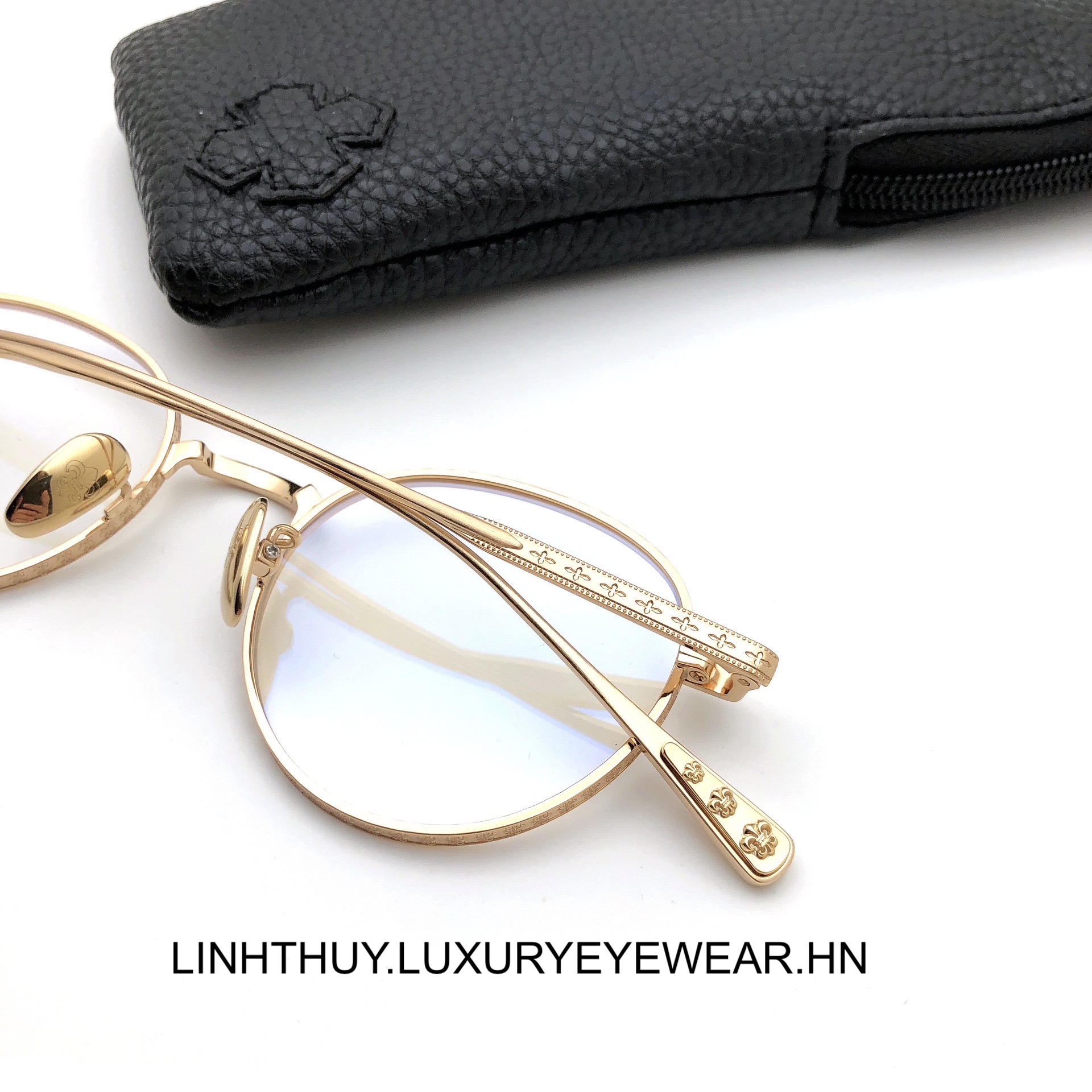 Gọng kính mắt chrome hearts CH8004 cao cấp s925 fullbox