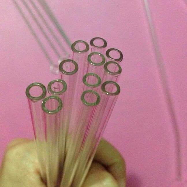 50 ống thủy tinh phi 6,đường kính 6mm chiều dài 19-20cm,ống thủy tinh thổi,thủy tinh chất lượng cao loại tốt