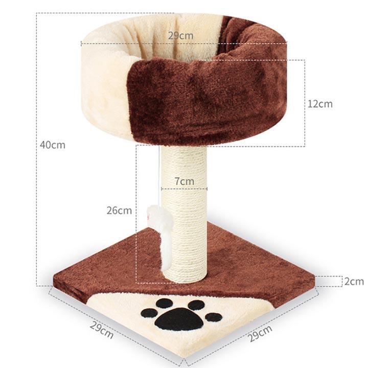 [HOÀN TIỀN 10%]Trụ cào móng Cat tree 2 tầng kèm ổ đệm