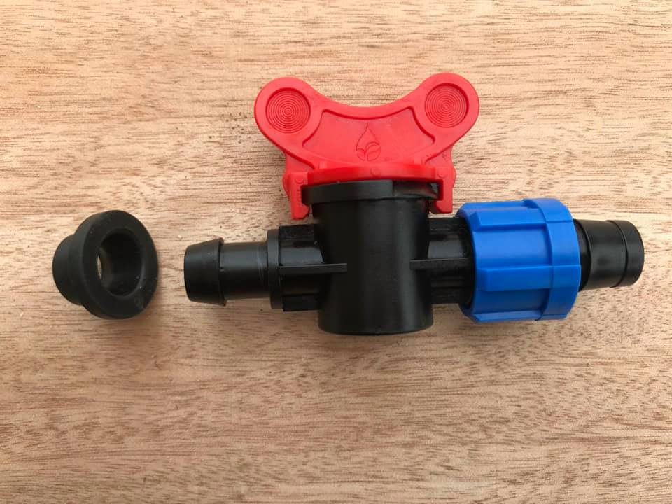 Van Khóa Khởi Thủy Nhỏ Giọt 16mm - Khởi Thủy Ra Ống Nhỏ Giọt - Điều Chỉnh Lưu Lượng Nước
