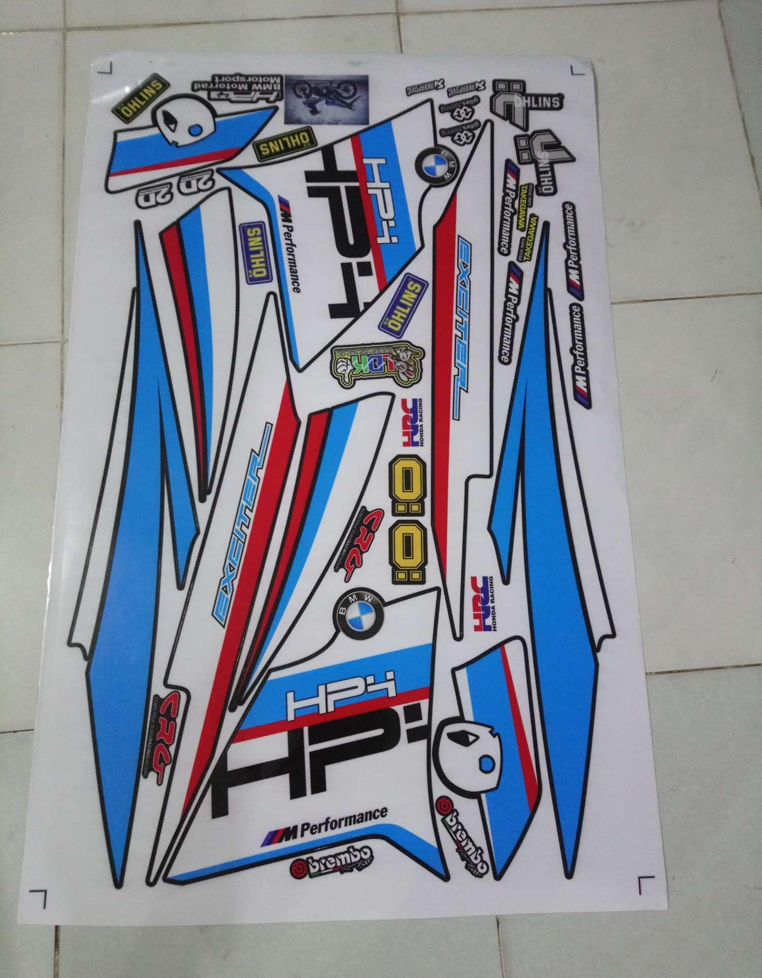Tem rời exciter 135, tem xe exciter 2011 hp4 dán xe đen