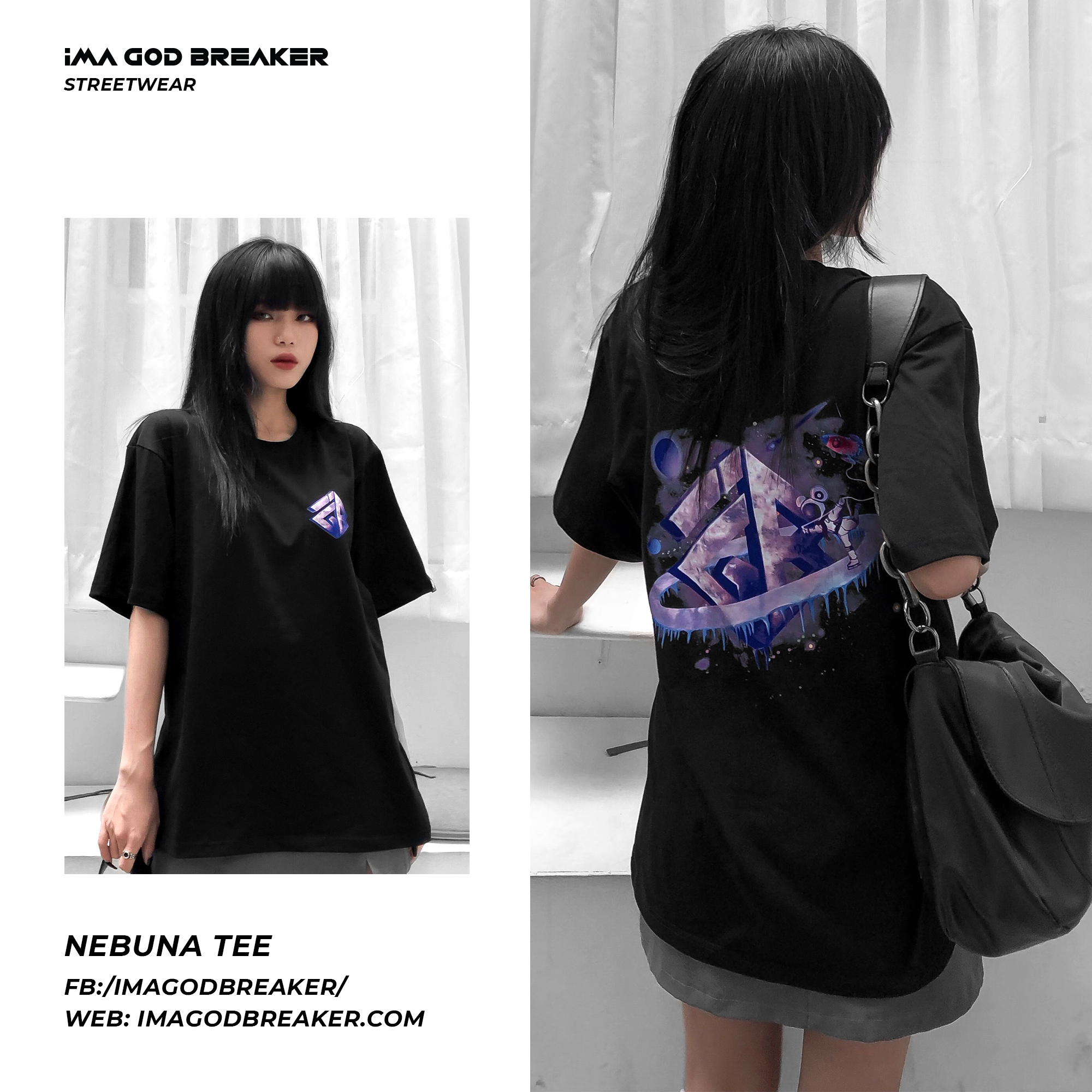 Áo Thun kiểu Unisex Hành Tinh iMA God Breaker (iGB Nebula Space Tee)
