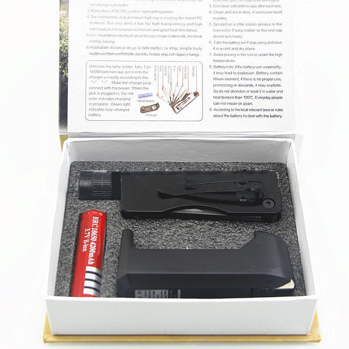 Đèn Pin Mini Siêu Sáng Kiêm Bộ Dụng Cụ Đa Năng YM-X9