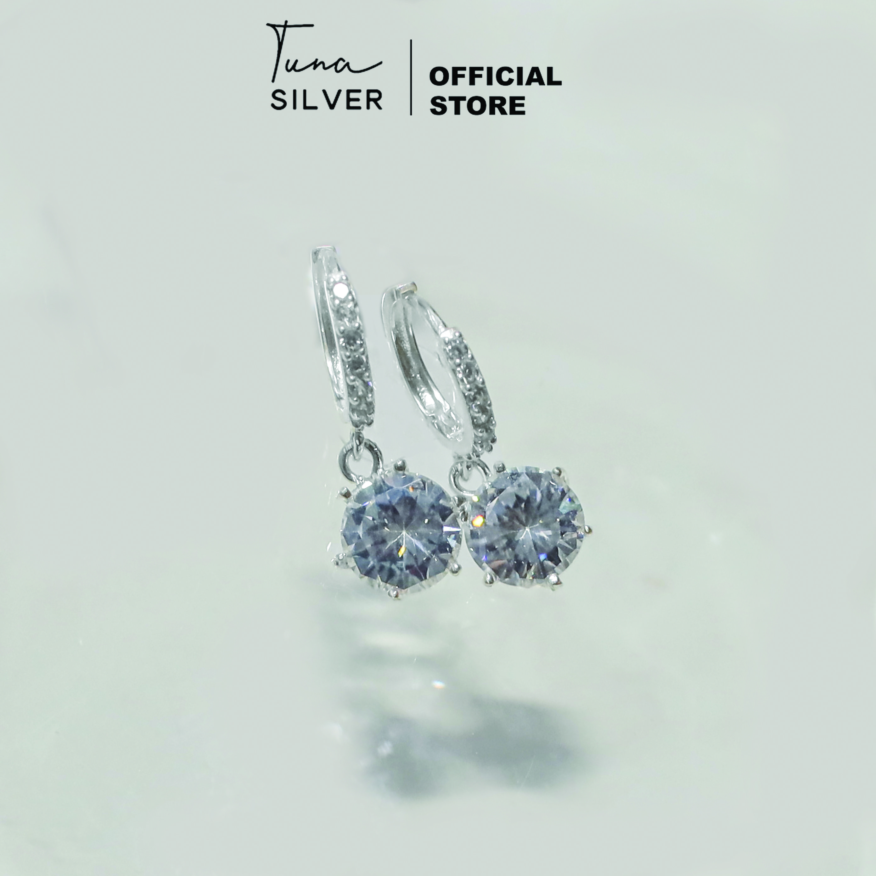 Khuyên tai tròn đá bạc, Hoa tai Bạc nữ _ [HÀNG CÓ SẴN]_ 𝐂𝐚𝐦 𝐤𝐞̂́𝐭 𝐜𝐡𝐮𝐚̂̉𝐧 𝐁𝐚̣𝐜 _ 𝐓𝐔𝐍𝐀𝐒𝐇𝐎𝐏 𝐓𝐫𝐚𝐧𝐠 𝐬𝐮̛́𝐜 𝐁𝐚̣𝐜