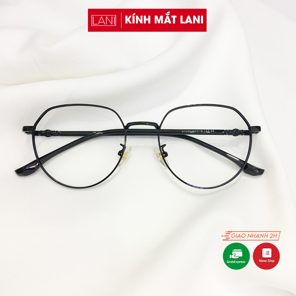 Gọng kính cận kim loại đa giác họa tiết nhiều màu Lani 61035 - Nhận lắp mắt cận theo yêu cầu