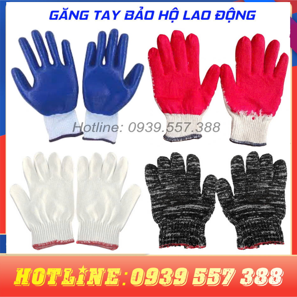 10 đôi găng tay sơn đỏ làm vườn,
