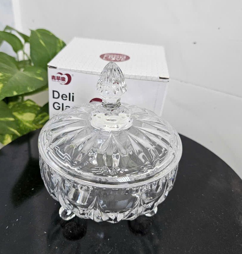 Combo of 3 Glass Jam Jars for Storing Melon Seed Jam during Tet with Beautiful Patterned Lids