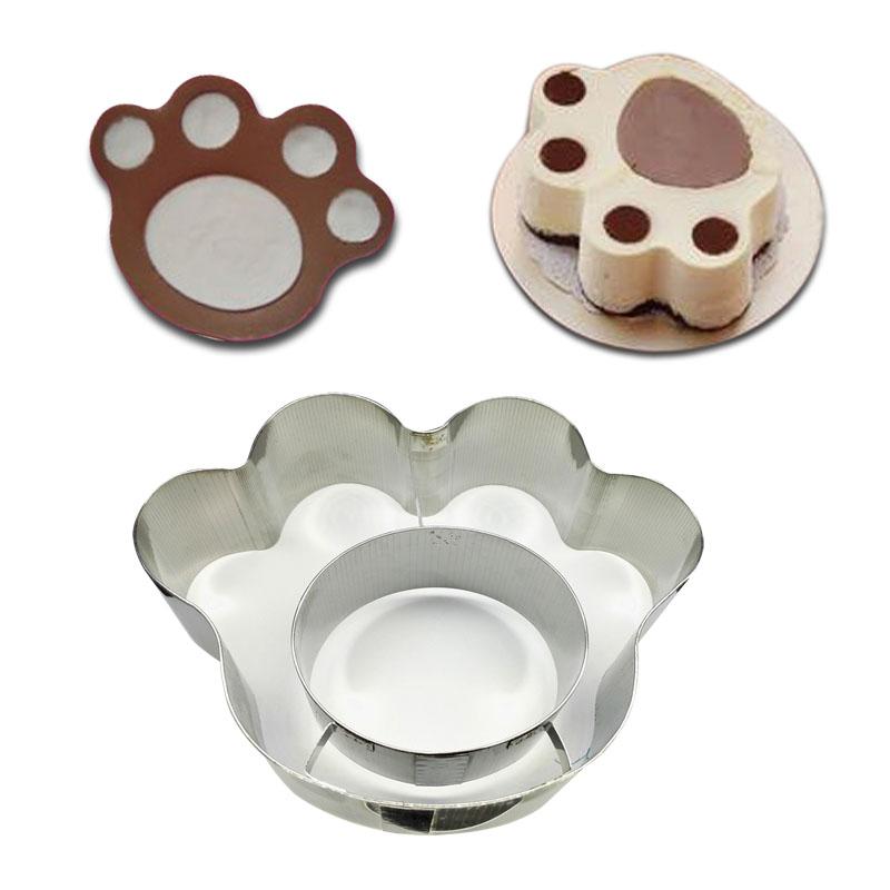 7-Inch Móng Vuốt/Mousse/Khuôn Bánh Dễ Thương Của Móng Gấu/304 Thép Không Rỉ/Nướng Bộ Tạo Khuôn Hình