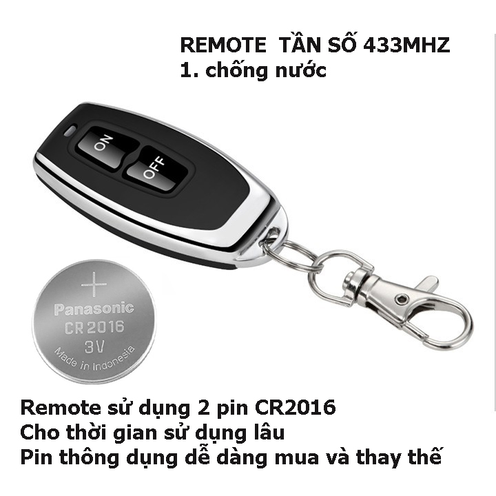 [BÁN RỜI HOẶC CẢ BỘ] Bộ công tắc điều khiển từ xa rf công suất lớn 100m/3000W/220V