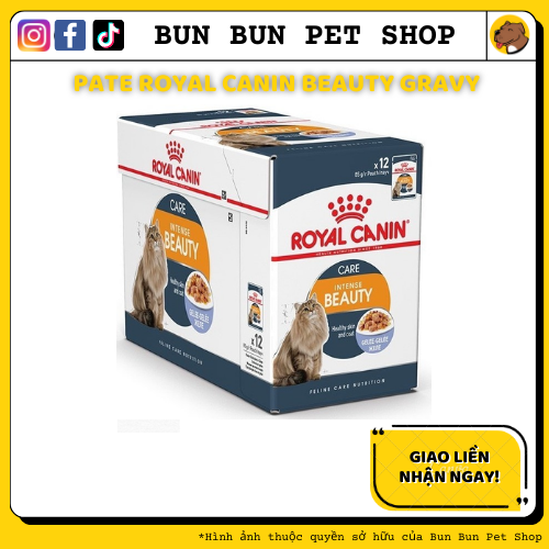 Hộp 12 gói Pate mèo Royal Canin Intense Beauty Gravy 85g