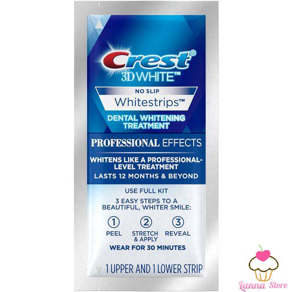 [HCM]Miếng dán trắng răng Crest 3D White loại Professional Effects- Mỹ