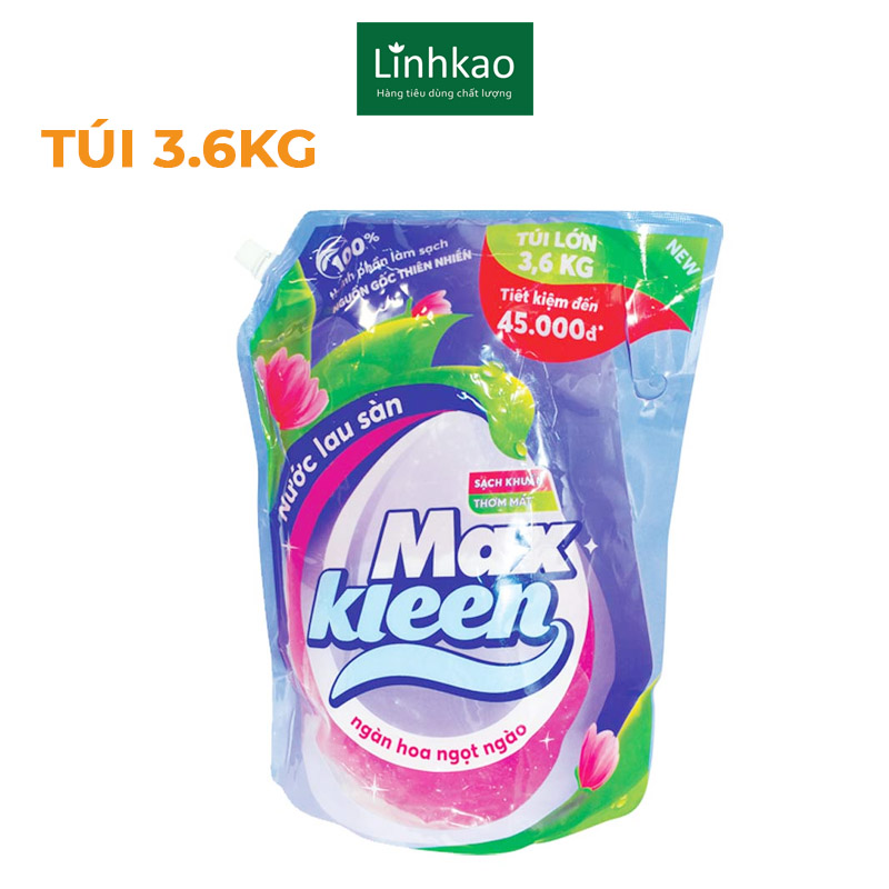 Nước lau sàn MaxKleen 3,6kg thơm mát sạch khuẩn