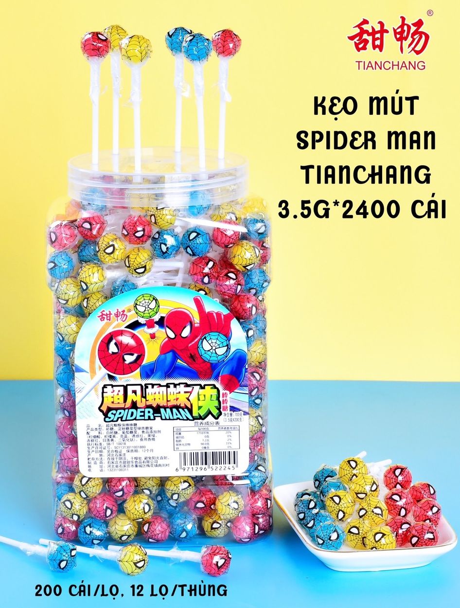 [ NGƯỜI NHỆN ] Kẹo Mút Mini Trái Cây Cho Bé [ HỦ 200 CÂY]