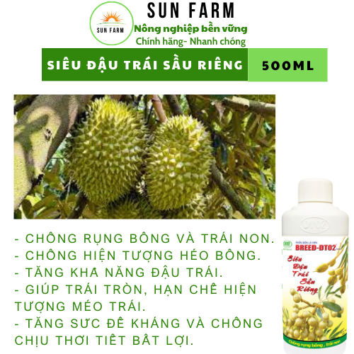 [mua 5 tặng 1] phân bón lá Siêu đậu trái sầu riêng 500ml