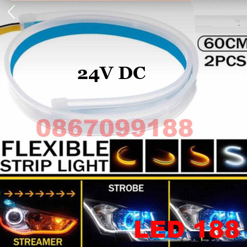Đèn led mí audi lắp ngoài 12v-24V dùng xe tải xe khách 45cm 60cm