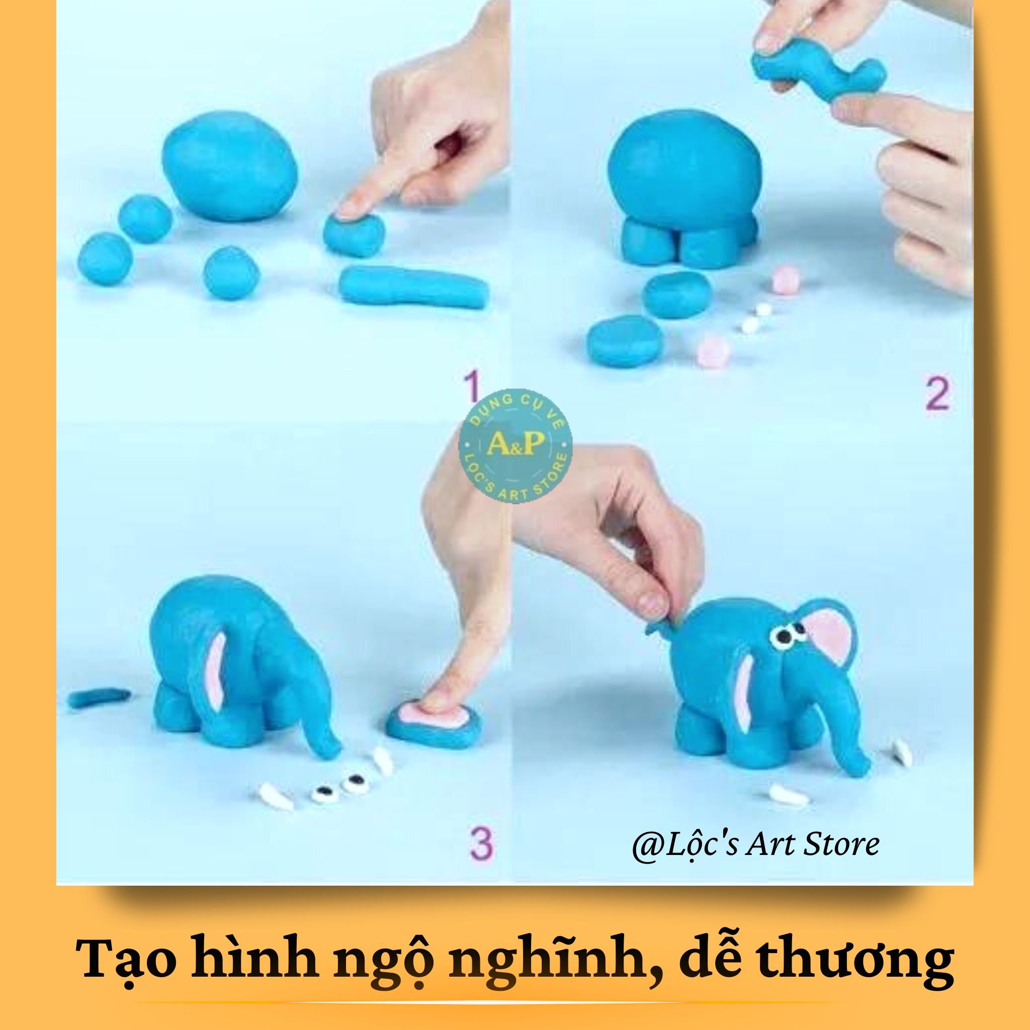 Đất sét Cho Bé Kiddy NARA Thái Lan PO5001 Bịch 500g