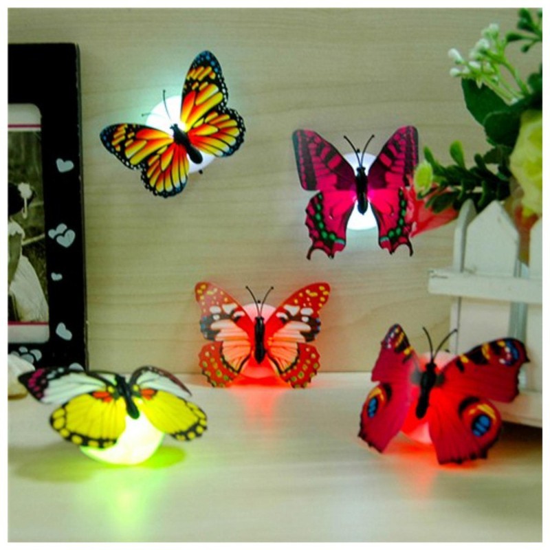 [Hcm]Combo of 5 Butterfly-Shaped Led Wall Lights