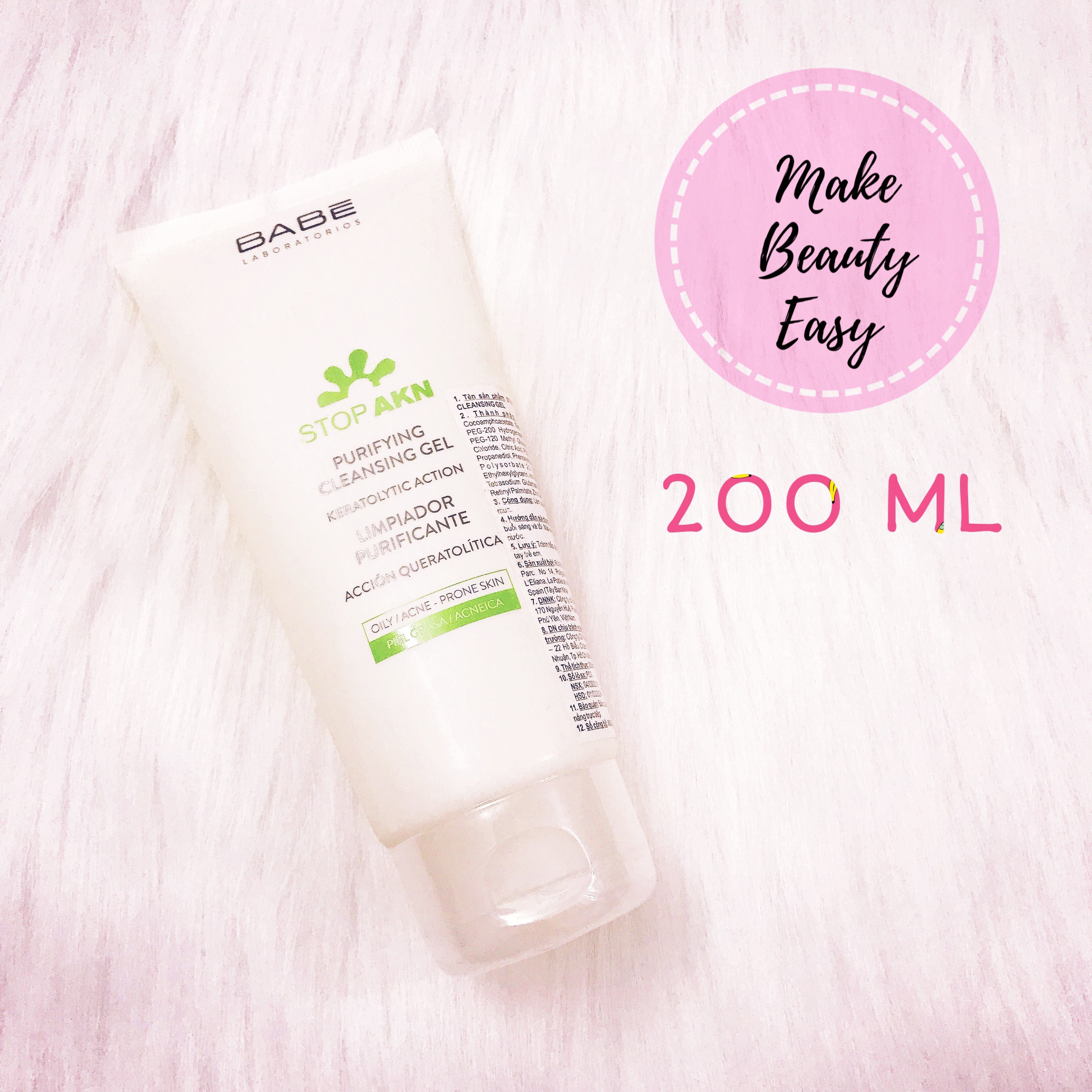 SỮA RỬA MẶT BABE STOP AKN PURIFYING CLEANSING GEL 100ml 200ml