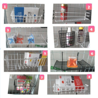 RỔ TREO KHUNG LƯỚI, GIỎ TREO KHUNG LƯỚI (8 mẫu nhúng nhựa gòm 2 màu đen và trắng để khách chọn lựa)