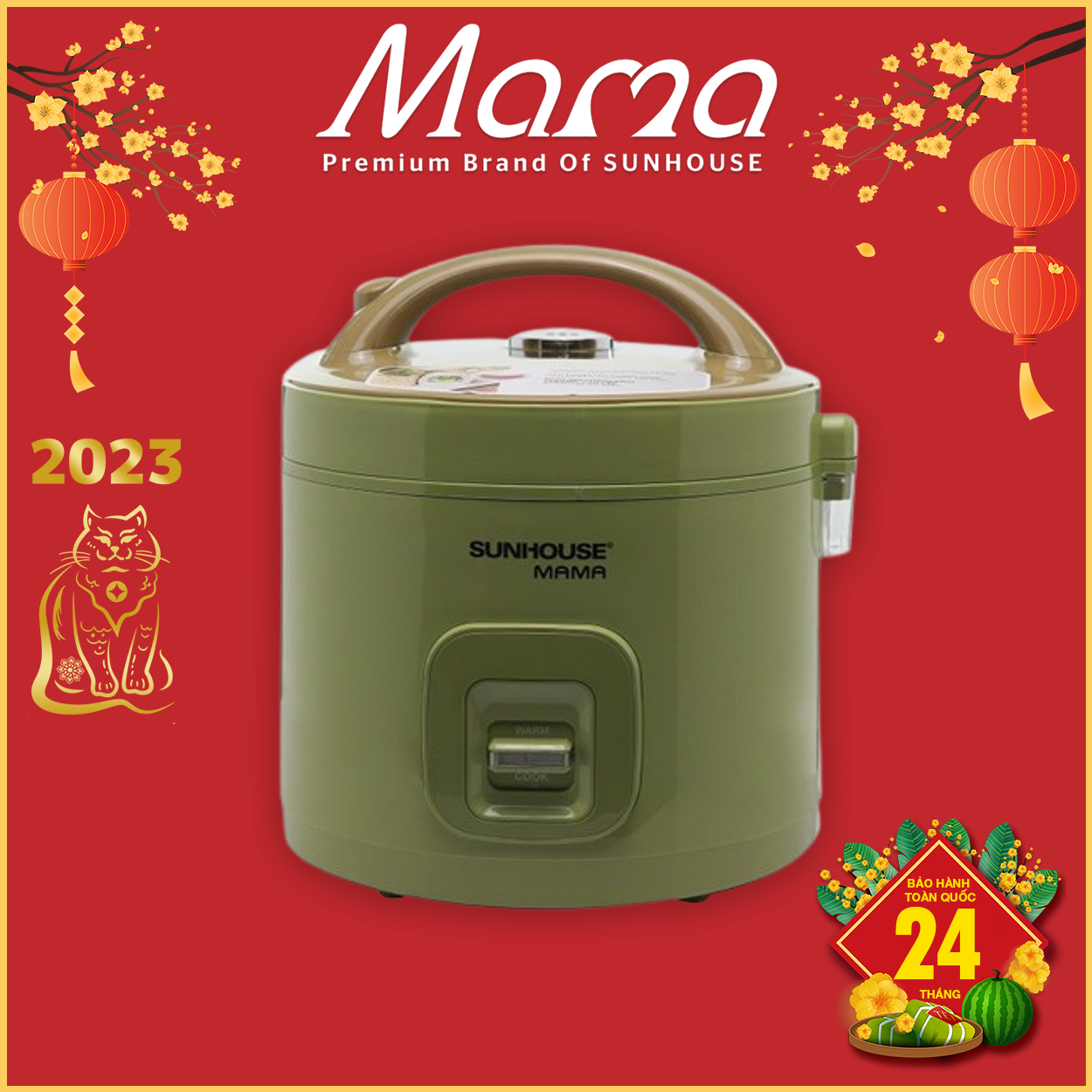 Nồi cơm điện 1.2L SUNHOUSE MAMA SHD8265G