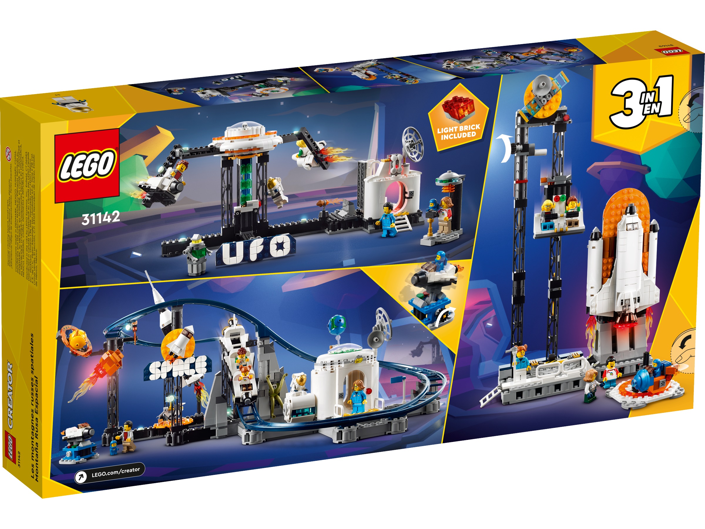 [HAPPY BRICKS] LEGO  CREATOR 3in1 - 31142 - TÀU LƯỢN SIÊU TỐC KHÔNG GIAN - SPACE ROLLER COASTER