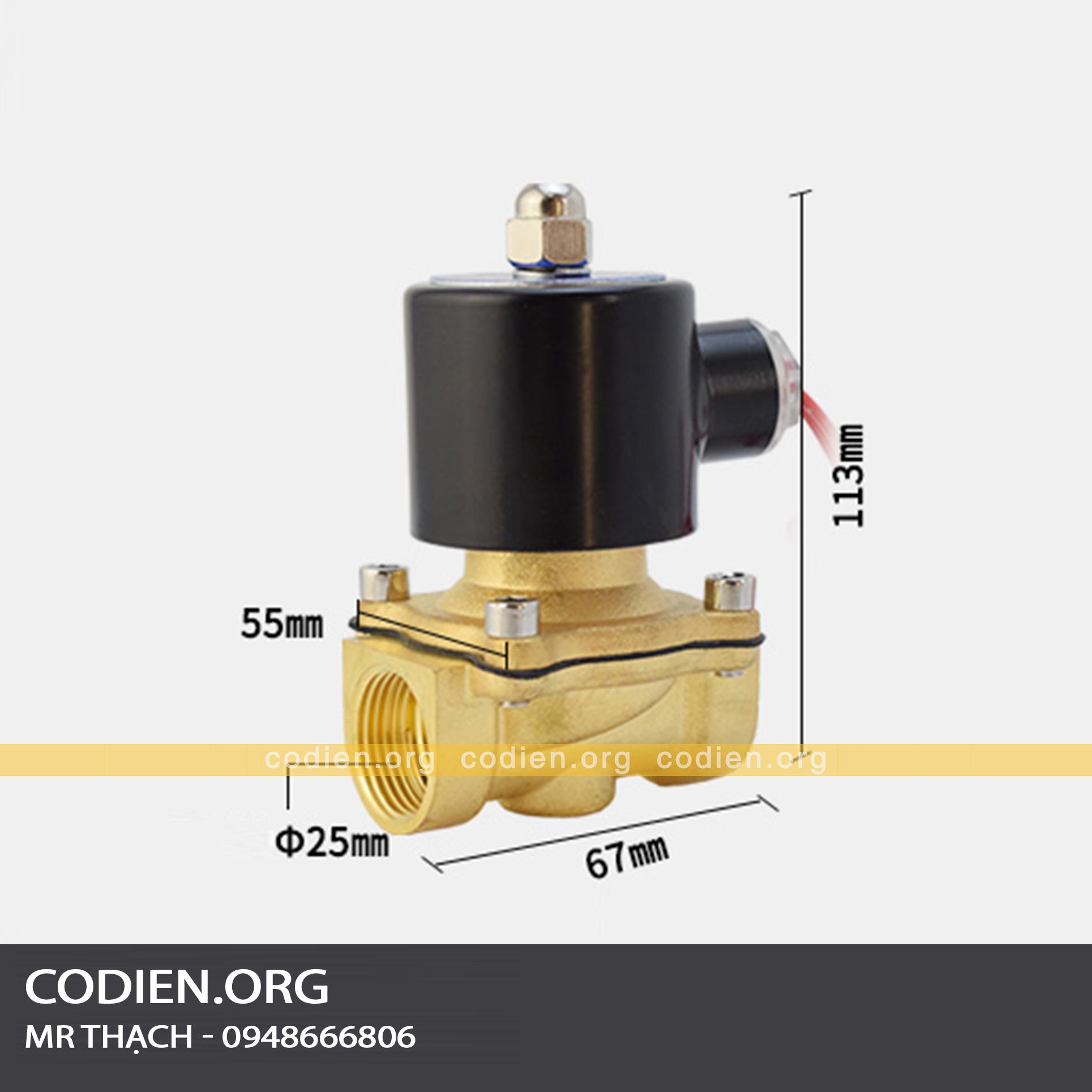 Van điện từ Uni-D DN25 đường kính van 32mm