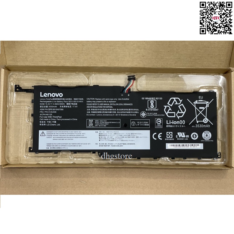 Battery lenovo thinkpad x1 carbon gen 4 4th 01av84500hw028 01av439 01av438 01409 av52wh
