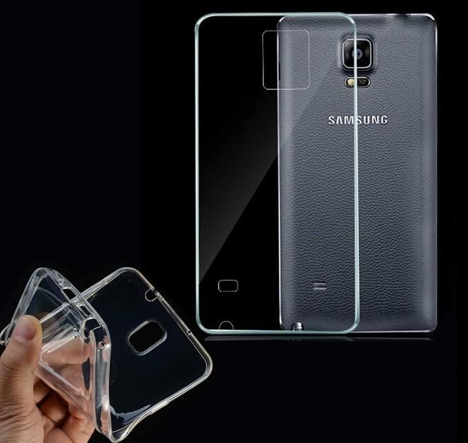 Ốp Silicon cho Samsung Galaxy Note 4 Trong suốt (Loại A+ chống ố vàng)