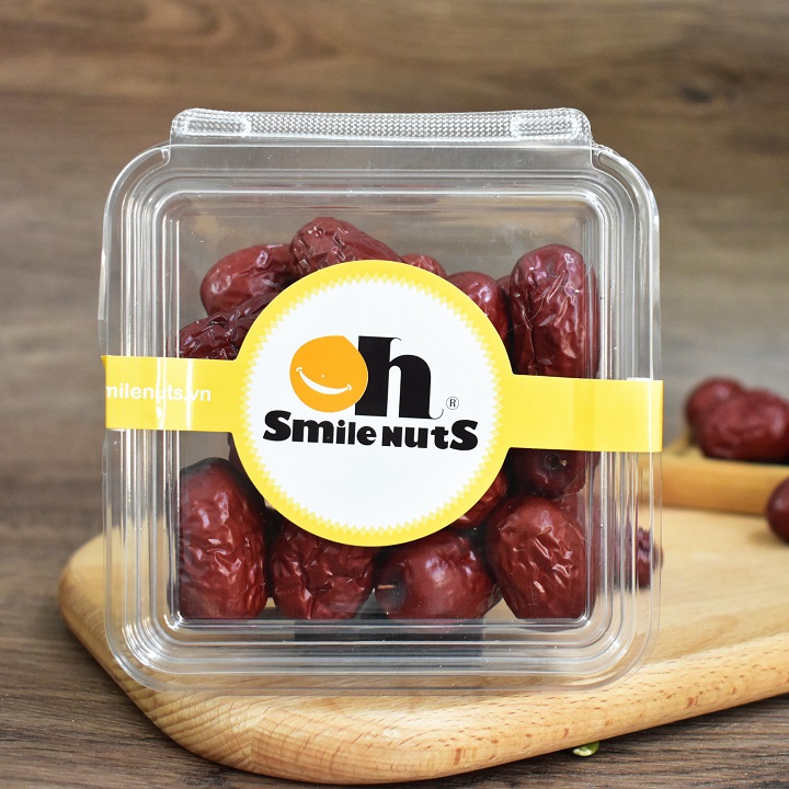 Táo Đỏ Khô Smile Nuts hộp 110g -  Mùa vụ 2021, trái mềm xốp, hoàn toàn tự nhiên