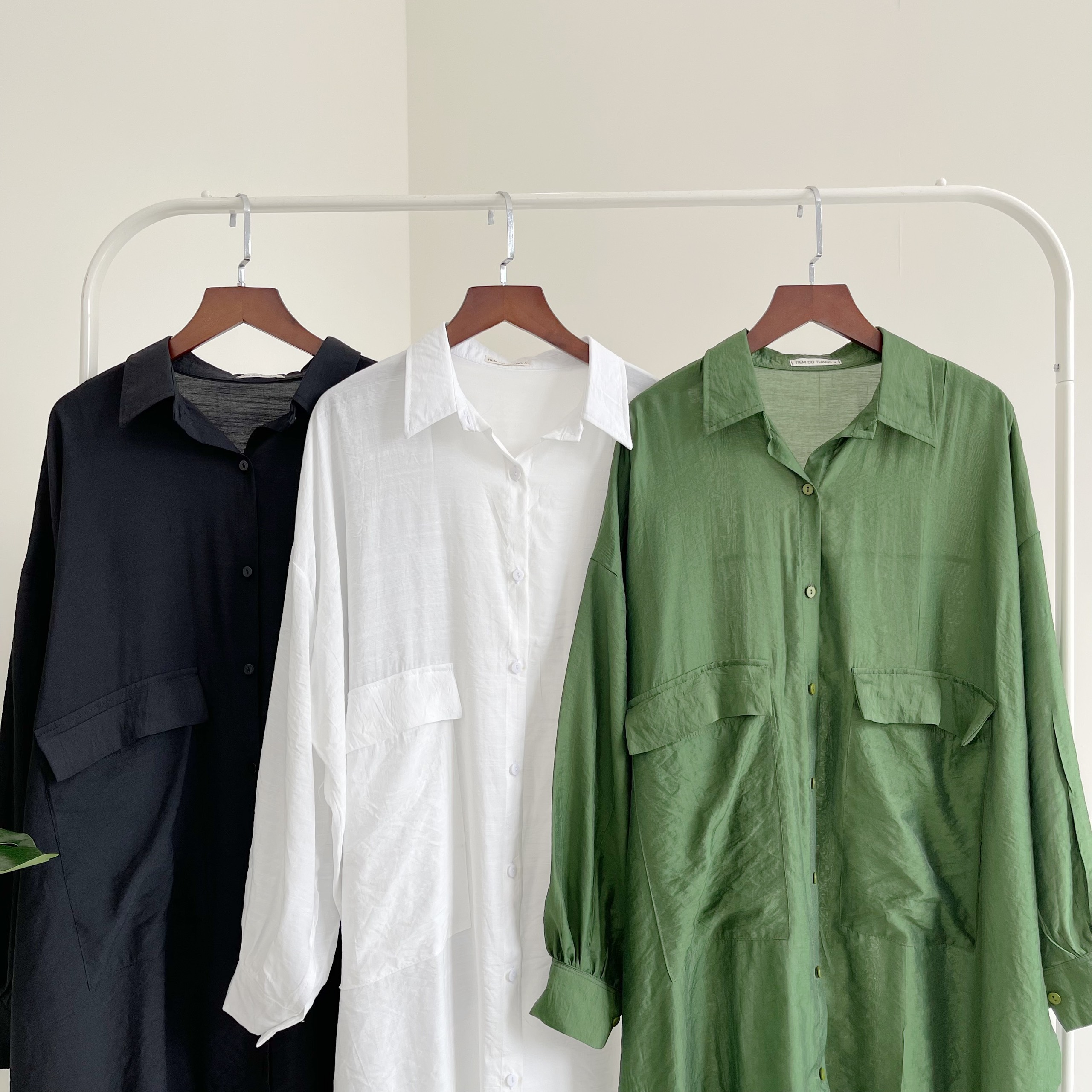 (Real photo, fast speed)🍒Long shirt dress🍃(Mix length shirt dress)