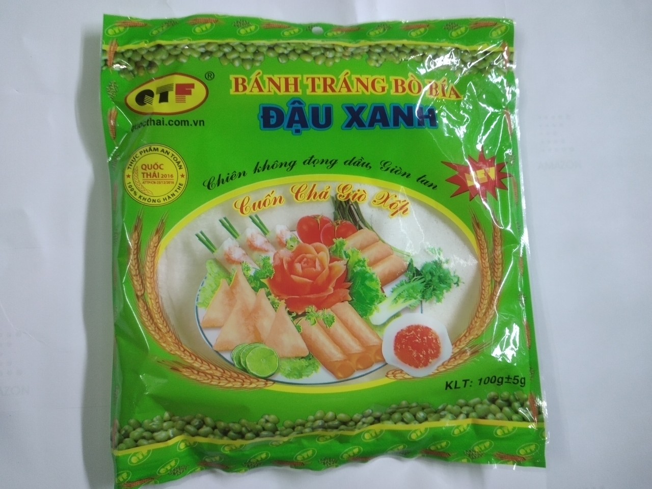 (TP.HCM) Bánh pía đậu xanh (vỏ bánh cuốn chả giò) 30 lá